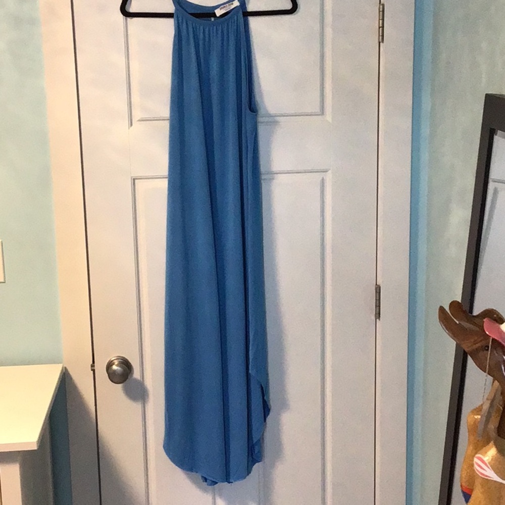 Blue sleeveless maxi